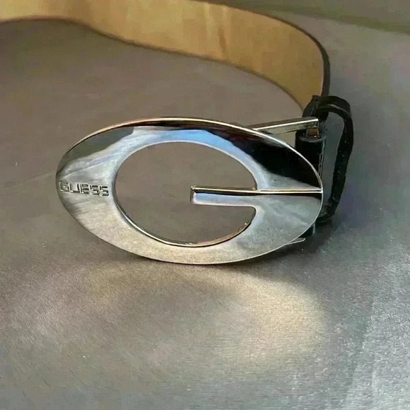 Guess Black Embossed  Belt - Picture 10 of 14